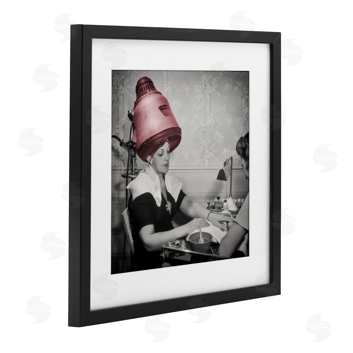 Sophie 6 Vintage Hair & Nails Salon Canvas Wall Art Print