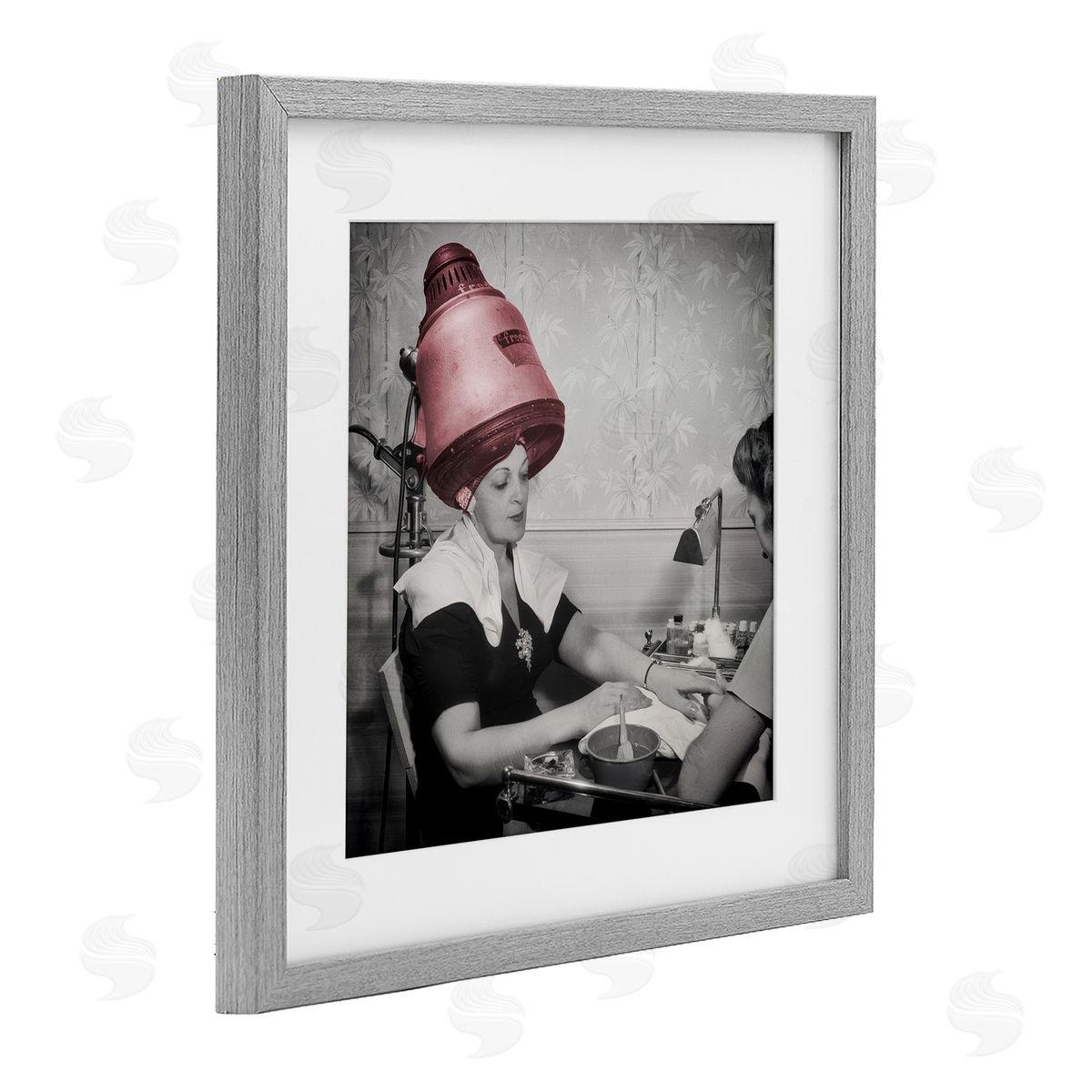 Sophie 6 Vintage Hair & Nails Salon Canvas Wall Art Print