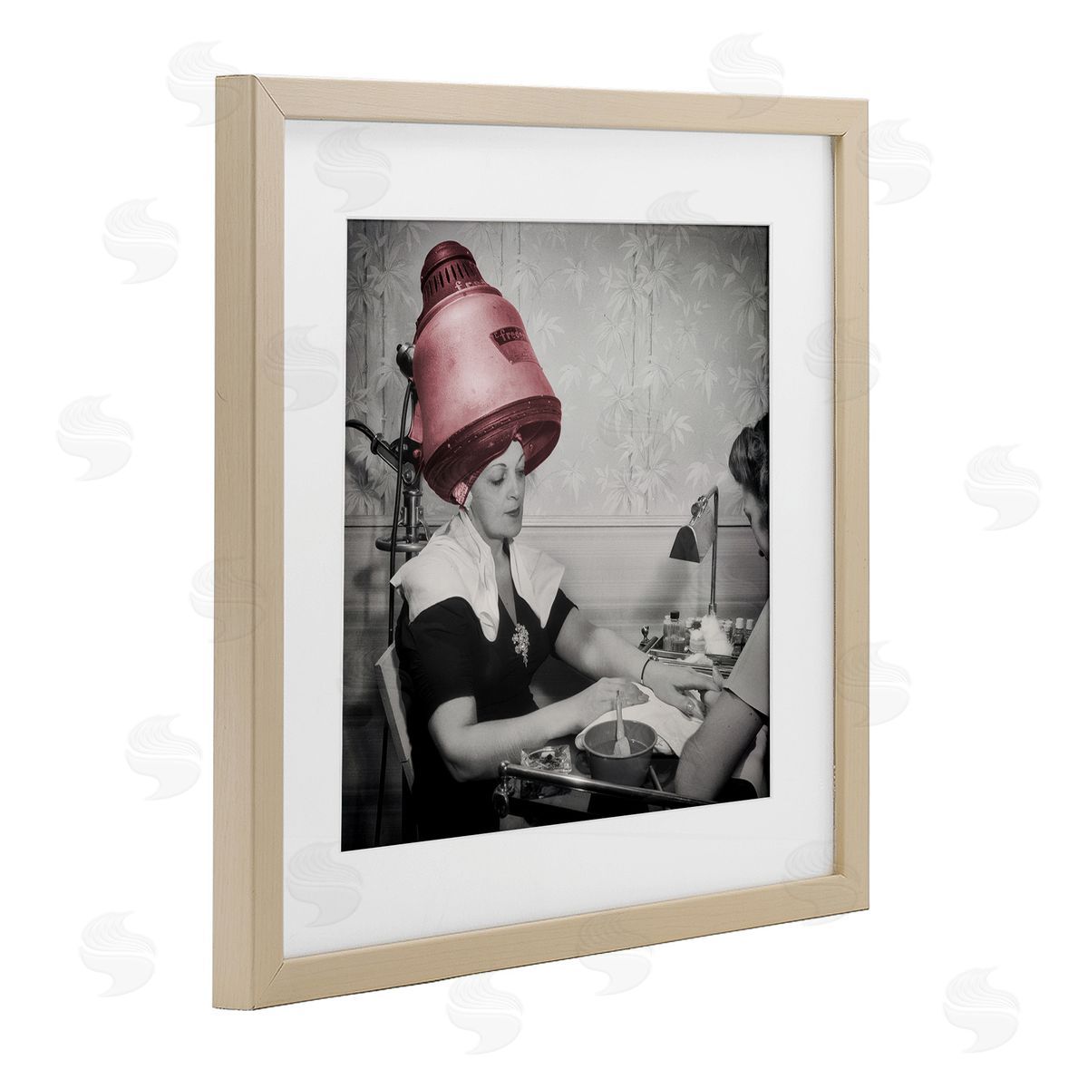Sophie 6 Vintage Hair & Nails Salon Canvas Wall Art Print