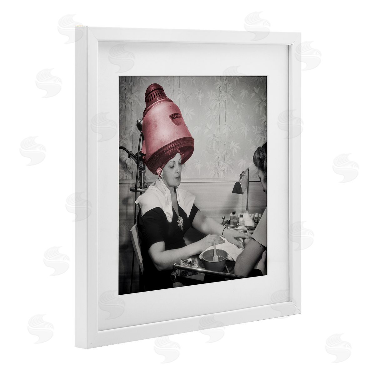 Sophie 6 Vintage Hair & Nails Salon Canvas Wall Art Print