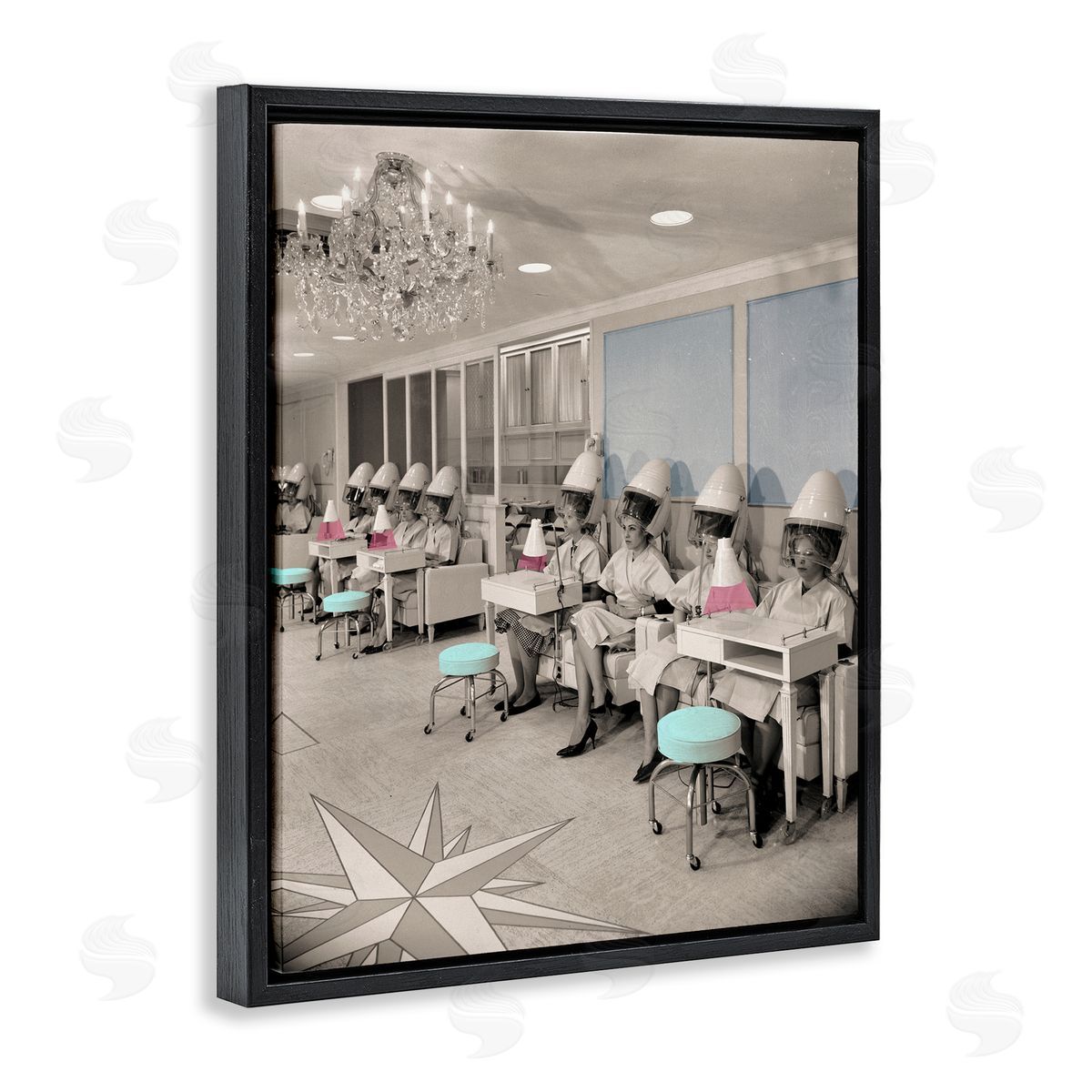 Sophie 6 Vintage Hair Salon Pampering Canvas Wall Art Print