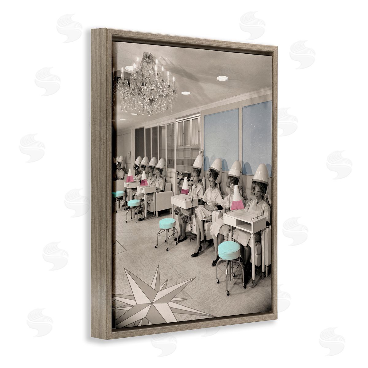 Sophie 6 Vintage Hair Salon Pampering Canvas Wall Art Print
