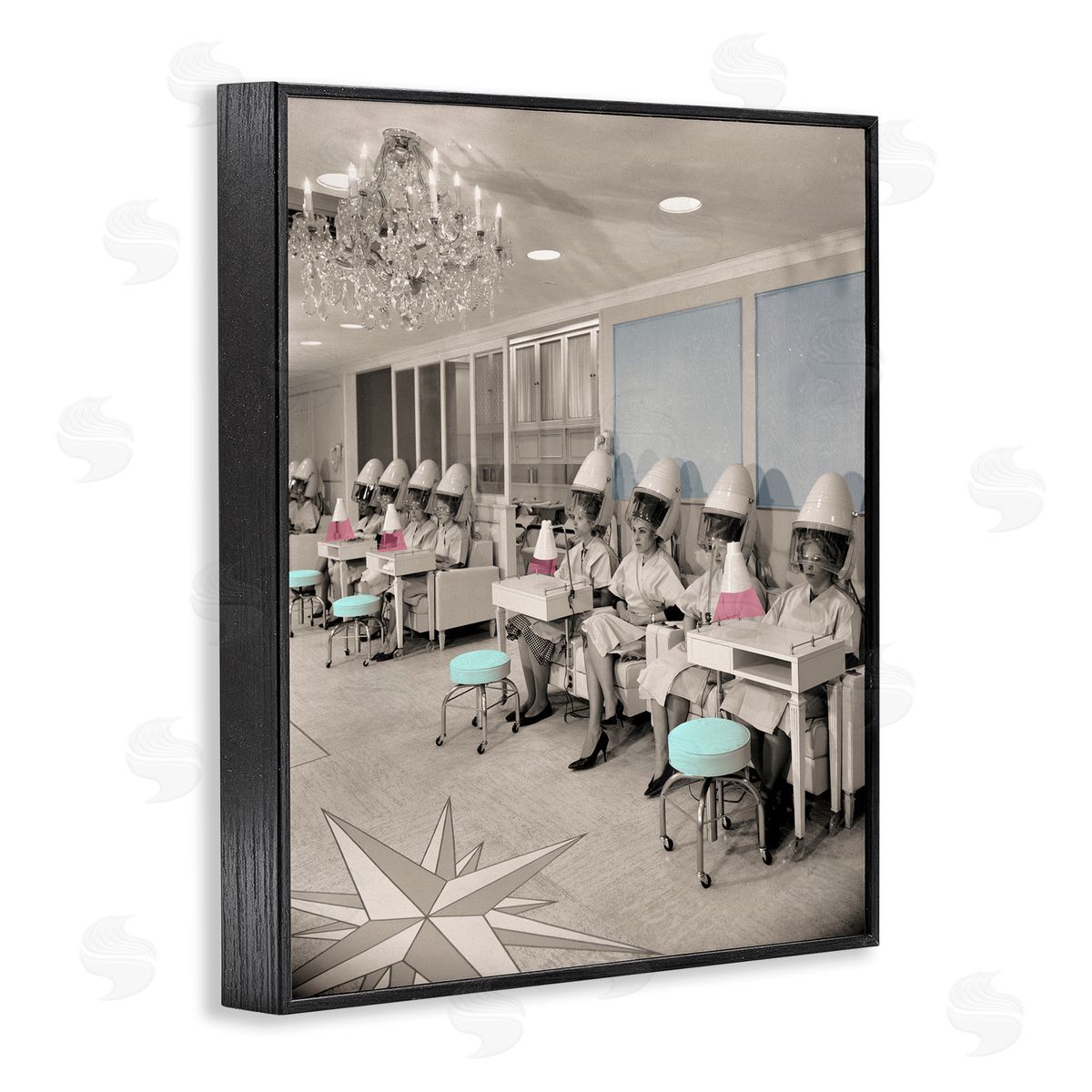 Sophie 6 Vintage Hair Salon Pampering Canvas Wall Art Print