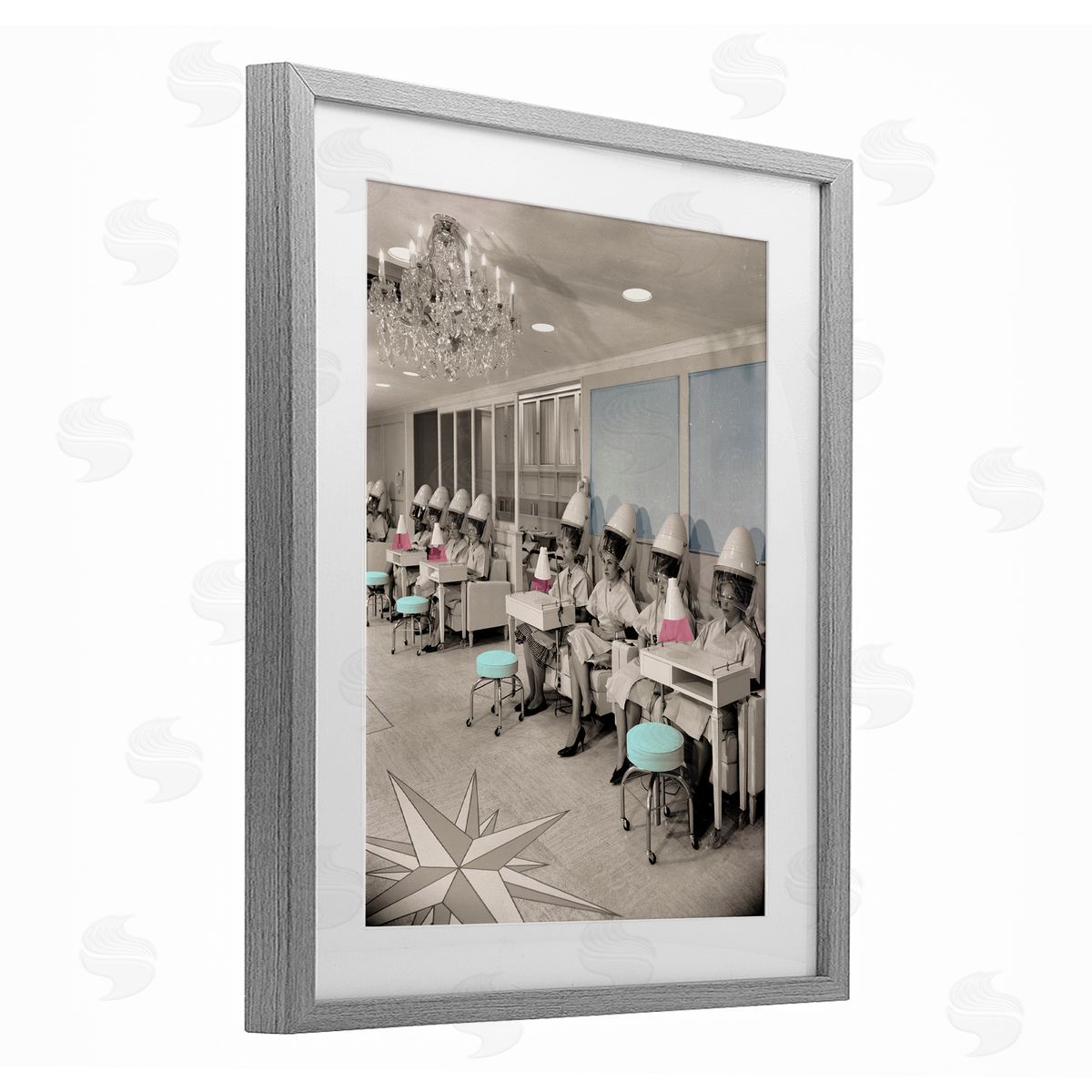 Sophie 6 Vintage Hair Salon Pampering Canvas Wall Art Print