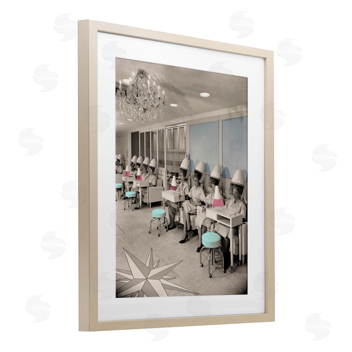 Sophie 6 Vintage Hair Salon Pampering Canvas Wall Art Print