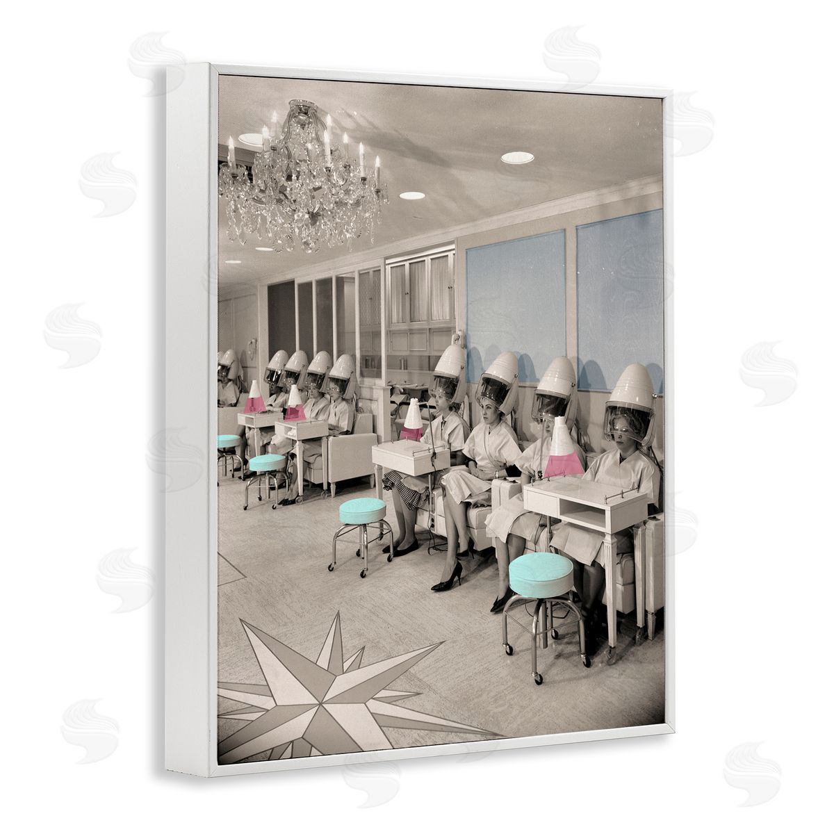 Sophie 6 Vintage Hair Salon Pampering Canvas Wall Art Print