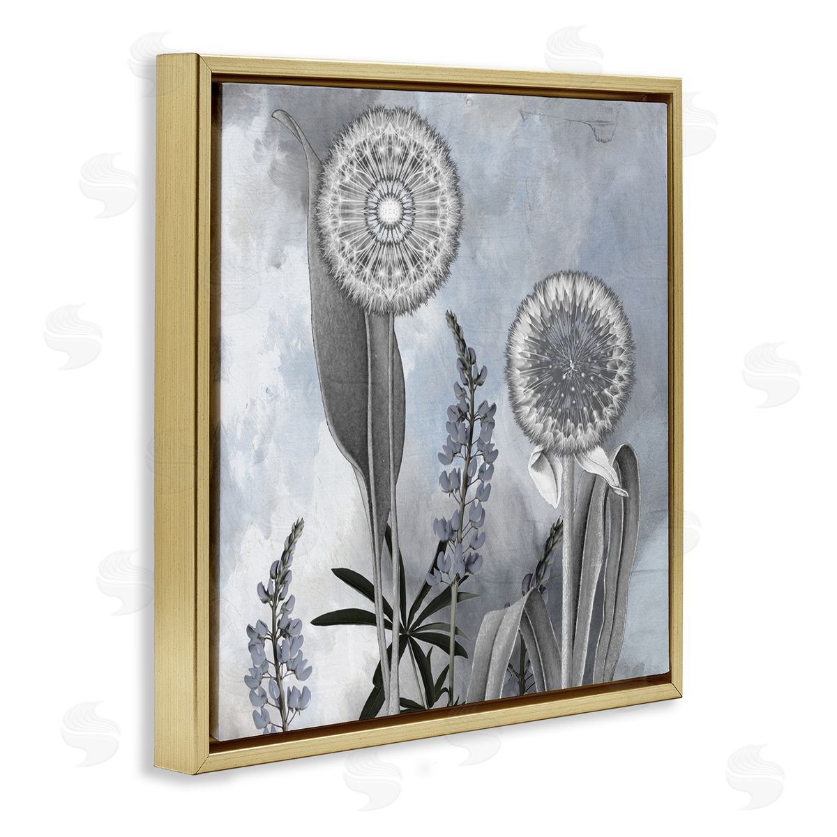 Sophie 6 Grey Toned Dandelion Sky Canvas Wall Art Print