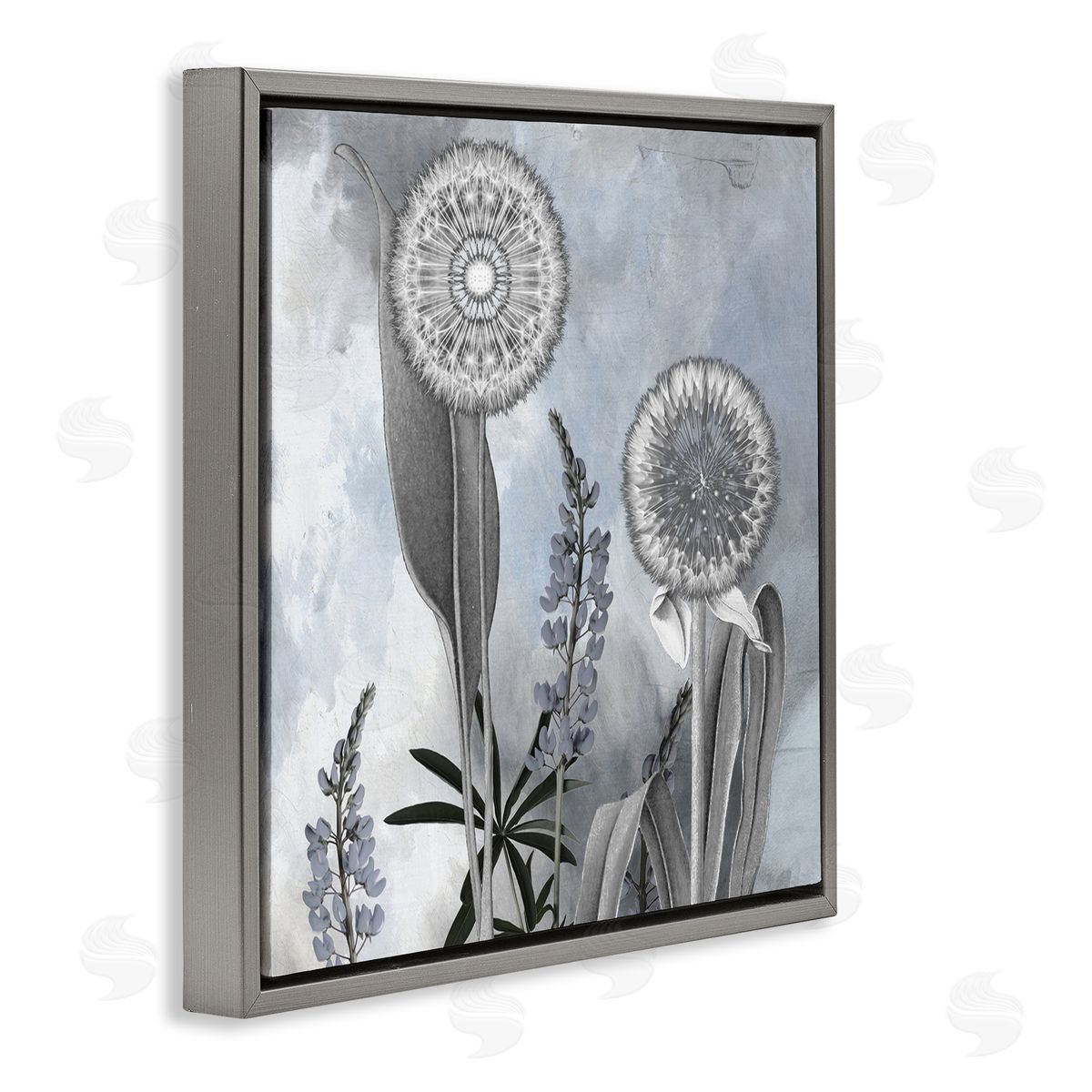 Sophie 6 Grey Toned Dandelion Sky Canvas Wall Art Print