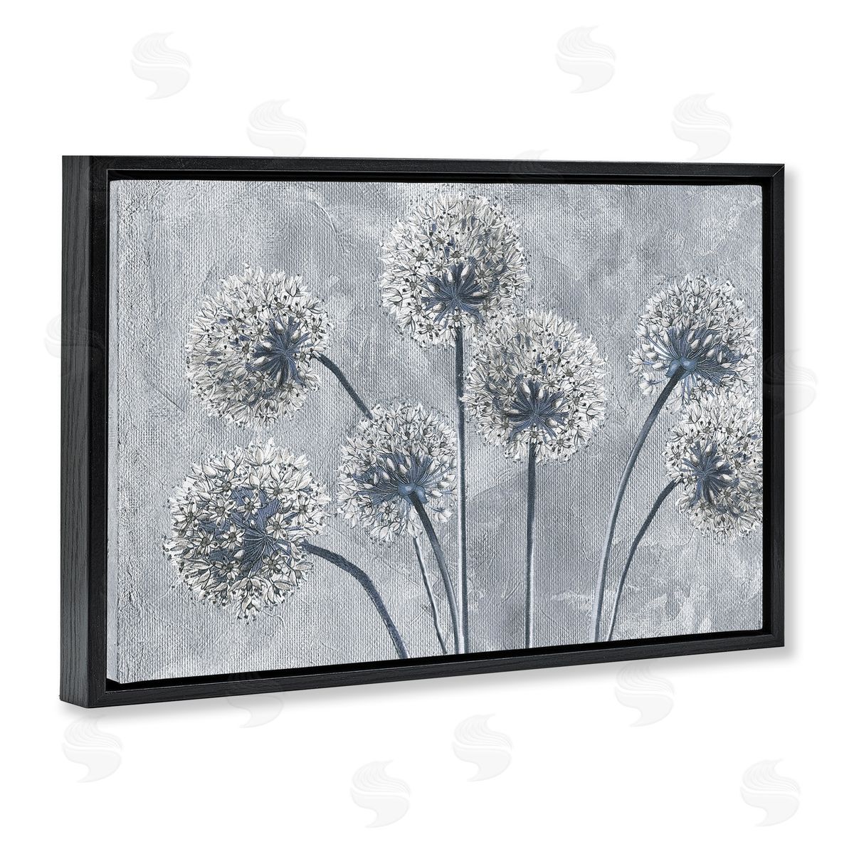 Sophie 6 Blue Onion Flowers Canvas Wall Art Print