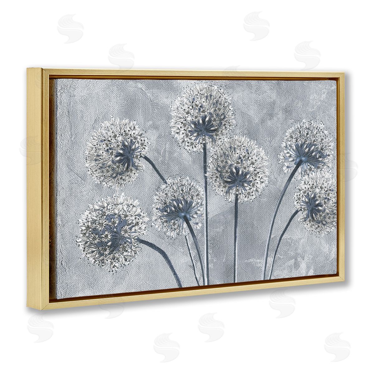 Sophie 6 Blue Onion Flowers Canvas Wall Art Print