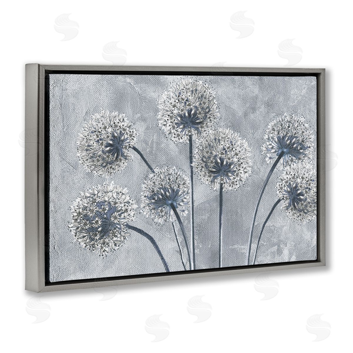 Sophie 6 Blue Onion Flowers Canvas Wall Art Print