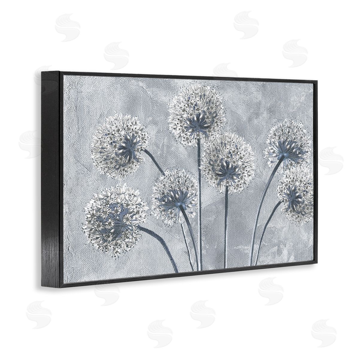 Sophie 6 Blue Onion Flowers Canvas Wall Art Print