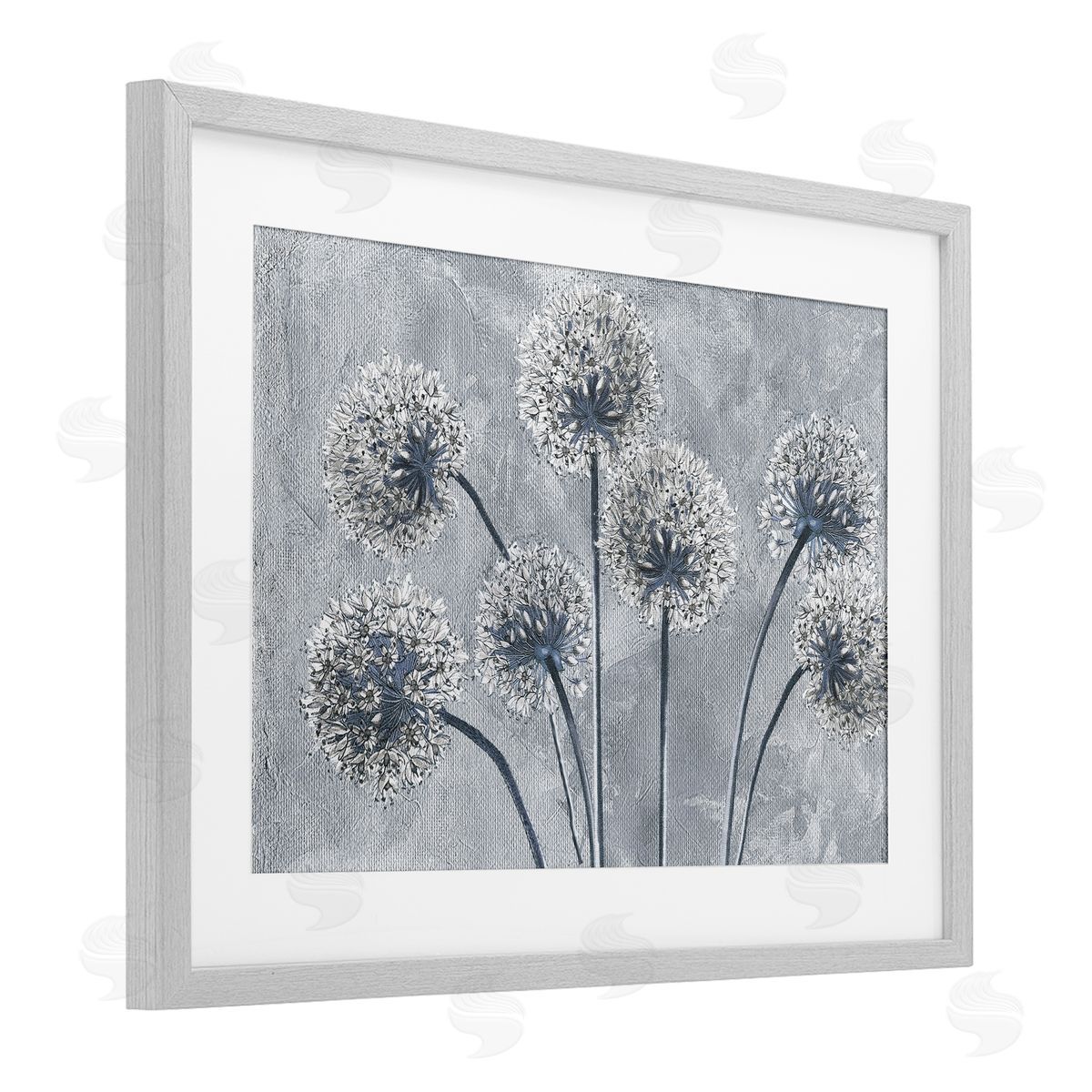 Sophie 6 Blue Onion Flowers Canvas Wall Art Print