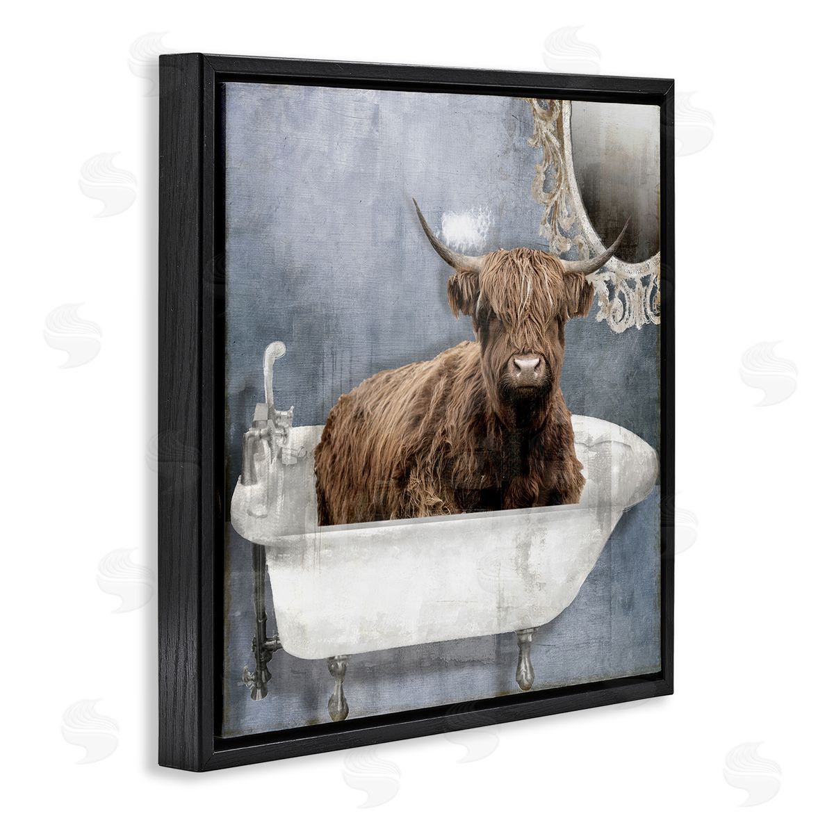 Sophie 6 Le Bain Bleu Cattle Canvas Wall Art Print