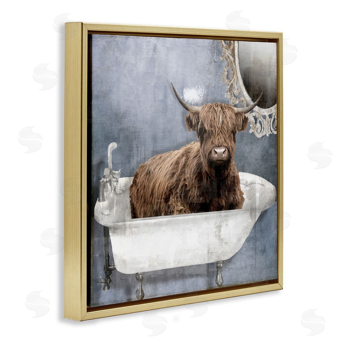 Sophie 6 Le Bain Bleu Cattle Canvas Wall Art Print