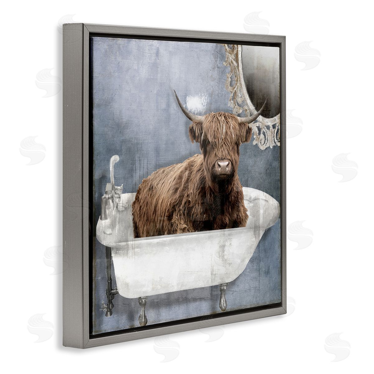 Sophie 6 Le Bain Bleu Cattle Canvas Wall Art Print