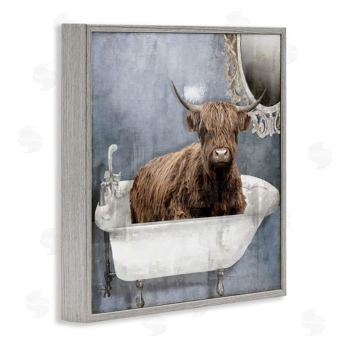 Sophie 6 Le Bain Bleu Cattle Canvas Wall Art Print