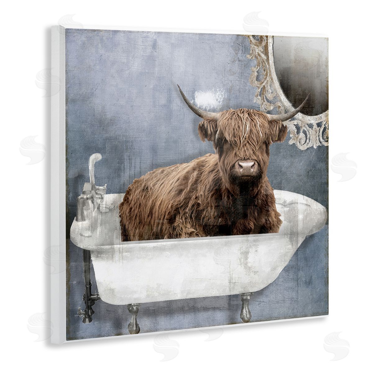 Sophie 6 Le Bain Bleu Cattle Canvas Wall Art Print