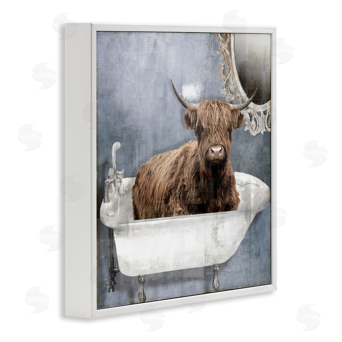 Sophie 6 Le Bain Bleu Cattle Canvas Wall Art Print