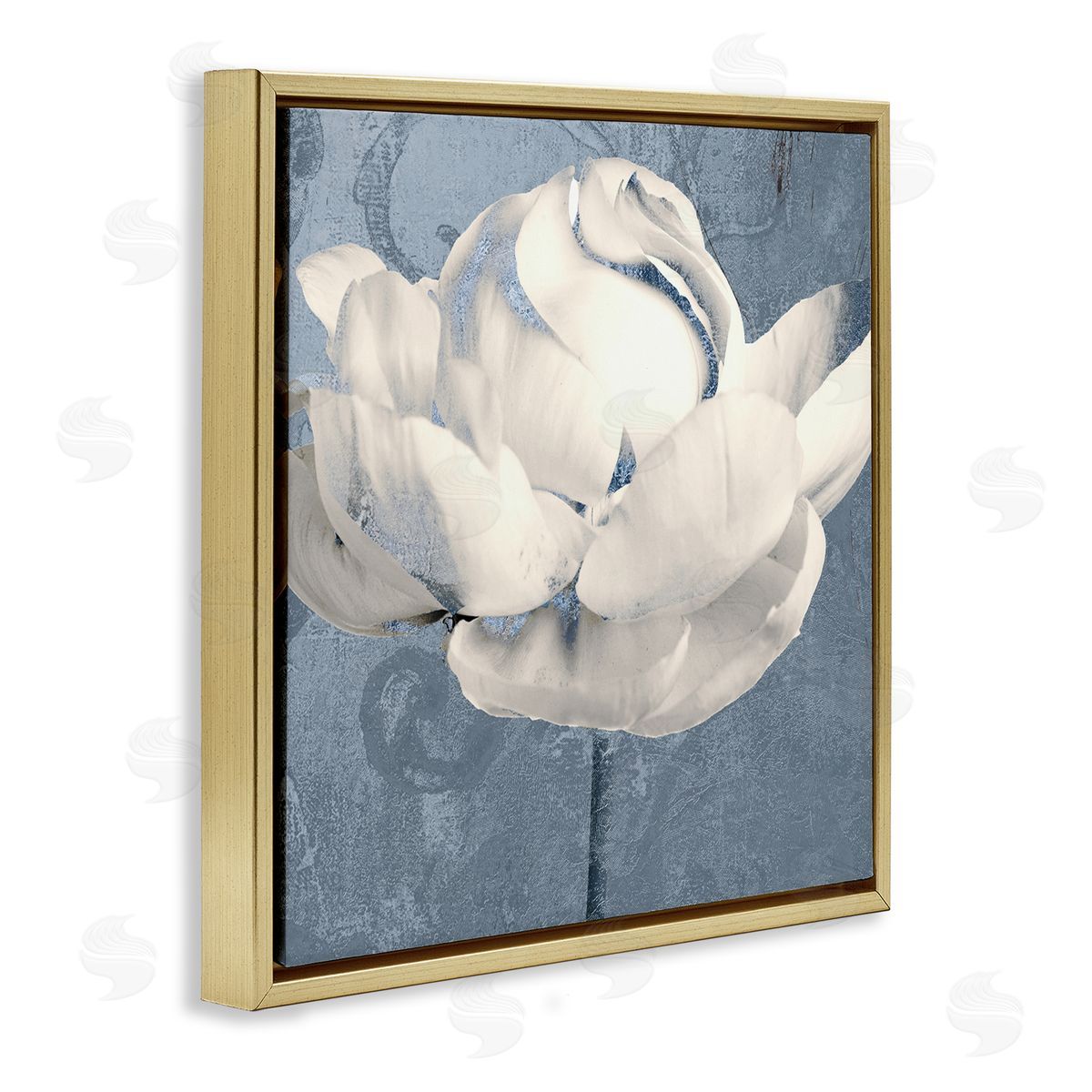 Sophie 6 Gilded Blue Rose Canvas Wall Art Print