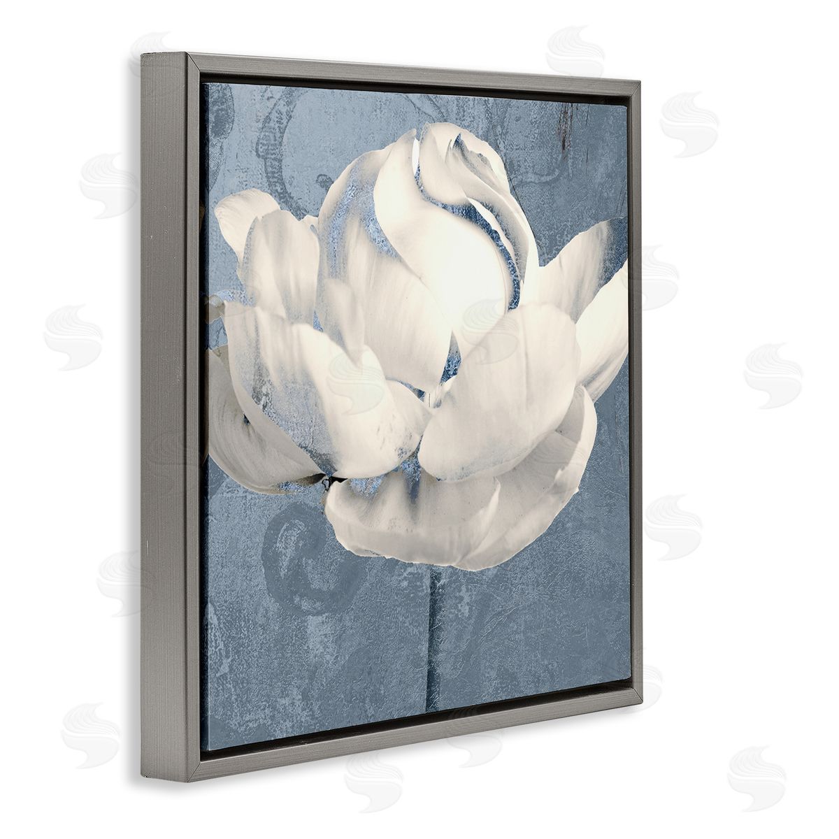Sophie 6 Gilded Blue Rose Canvas Wall Art Print