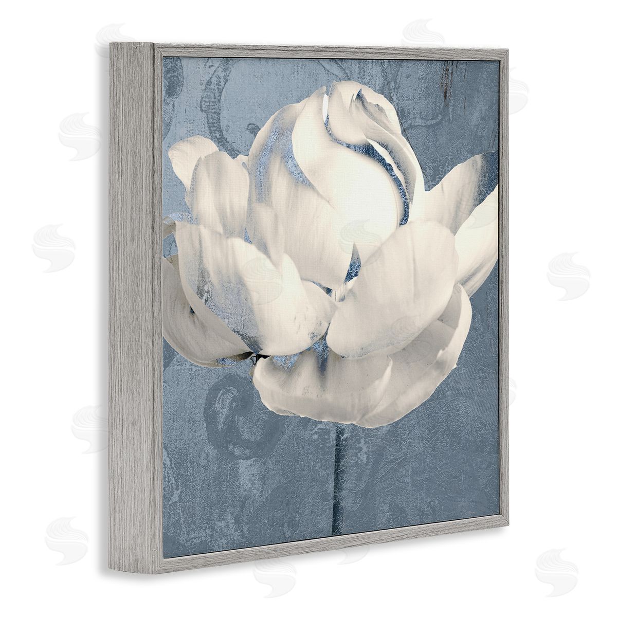Sophie 6 Gilded Blue Rose Canvas Wall Art Print