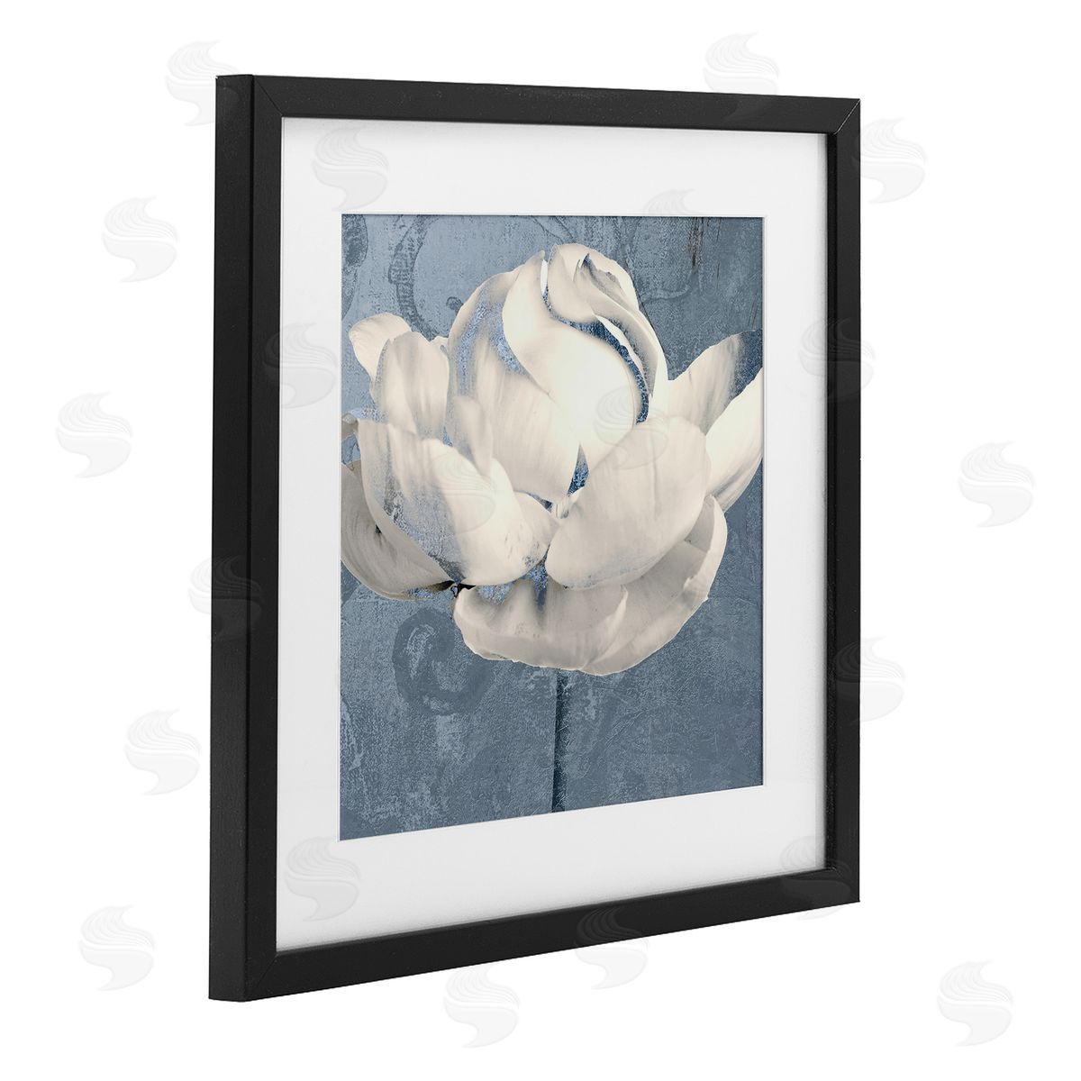 Sophie 6 Gilded Blue Rose Canvas Wall Art Print