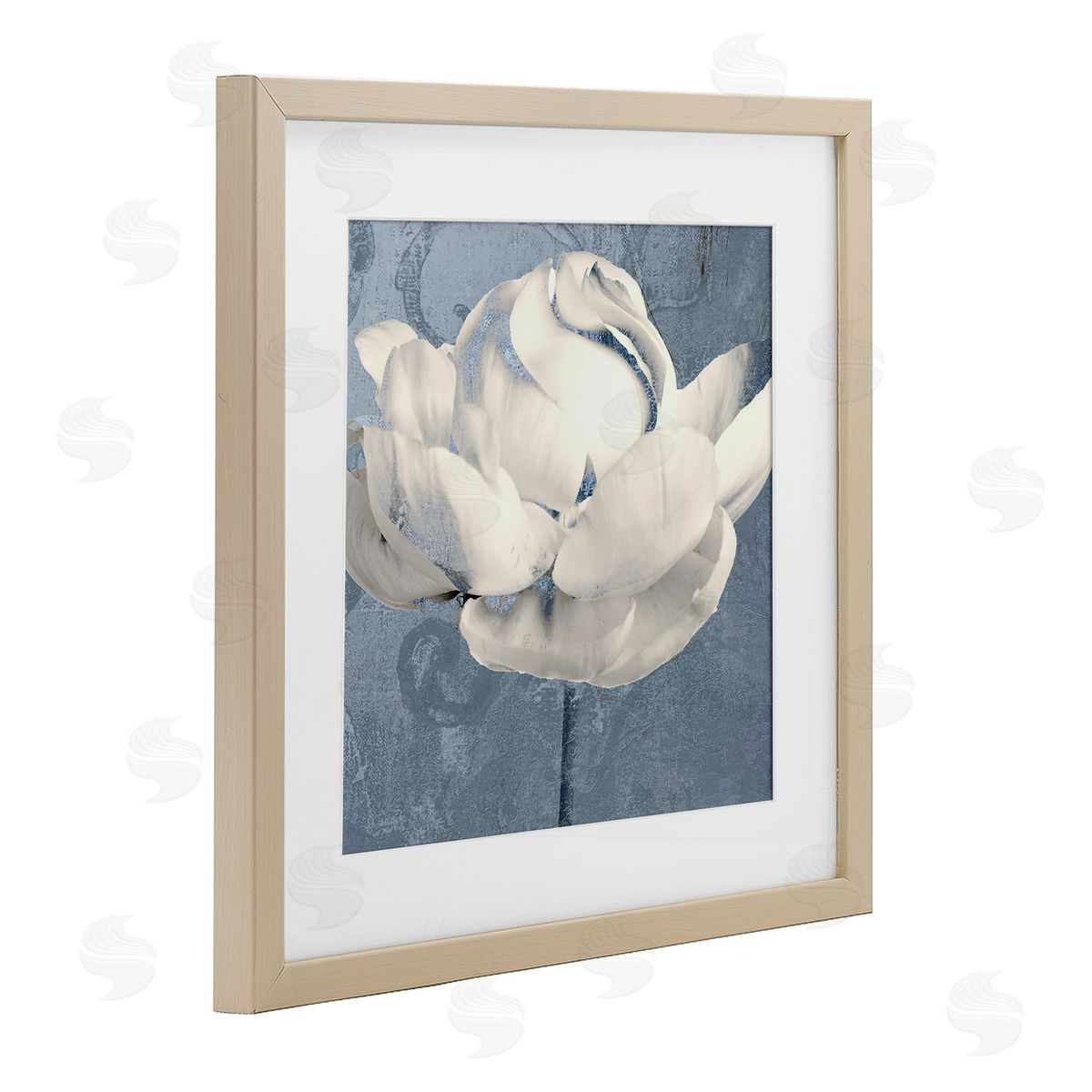 Sophie 6 Gilded Blue Rose Canvas Wall Art Print