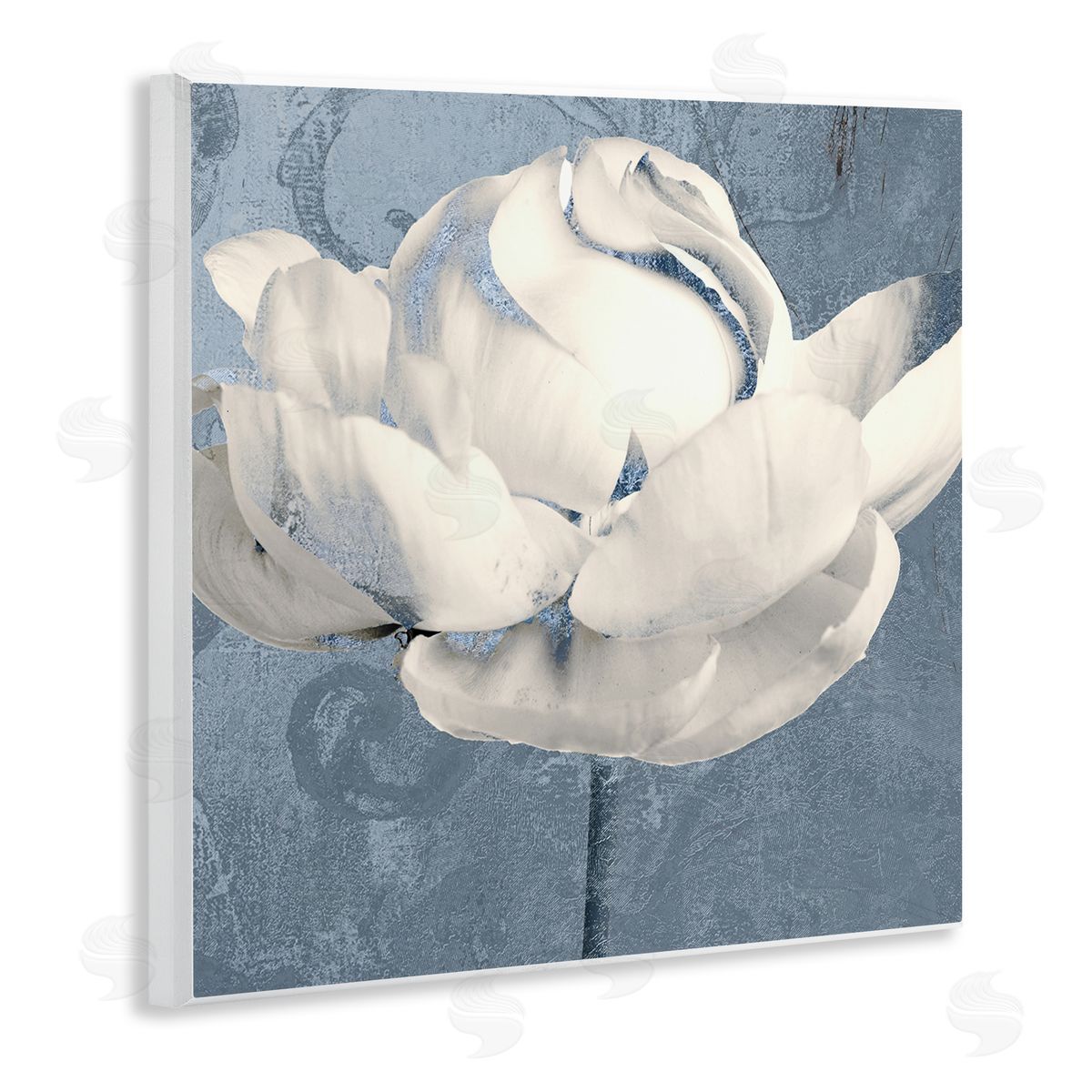 Sophie 6 Gilded Blue Rose Canvas Wall Art Print