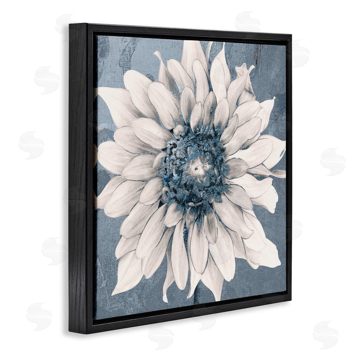Sophie 6 Gilded Blue Blossom Canvas Wall Art Print