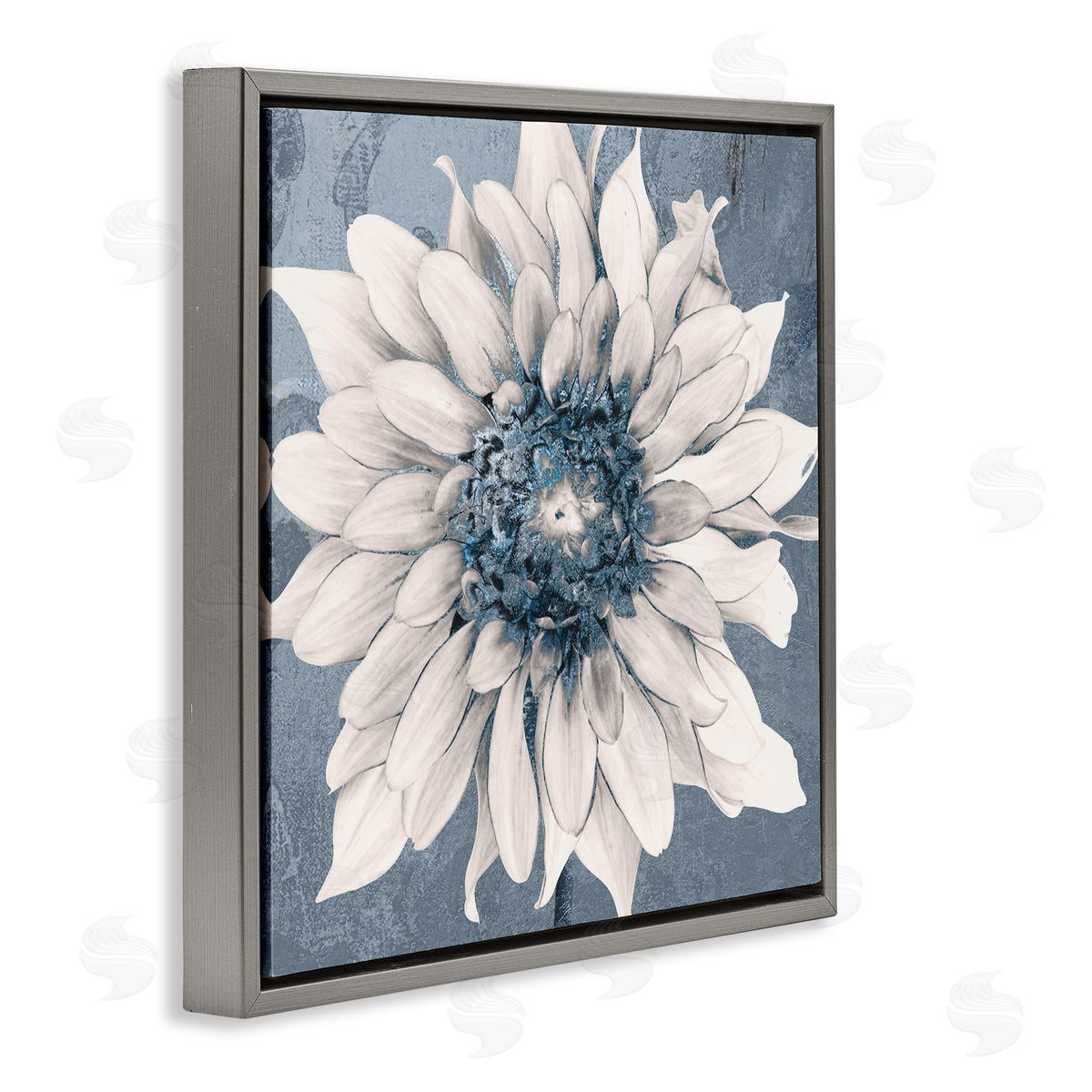Sophie 6 Gilded Blue Blossom Canvas Wall Art Print