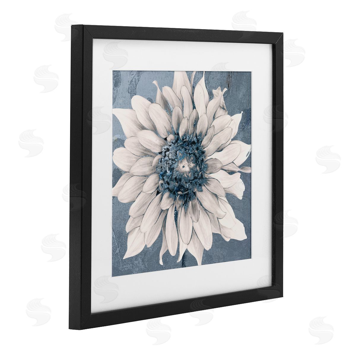 Sophie 6 Gilded Blue Blossom Canvas Wall Art Print