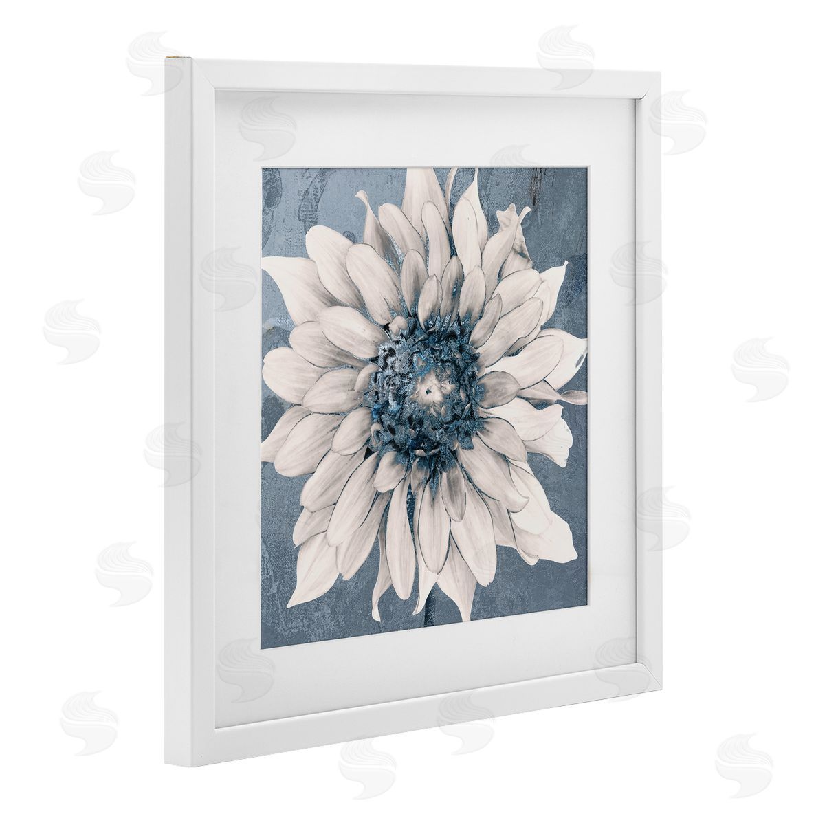 Sophie 6 Gilded Blue Blossom Canvas Wall Art Print