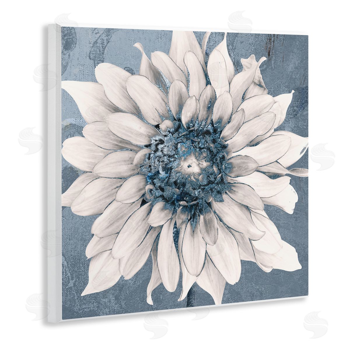 Sophie 6 Gilded Blue Blossom Canvas Wall Art Print