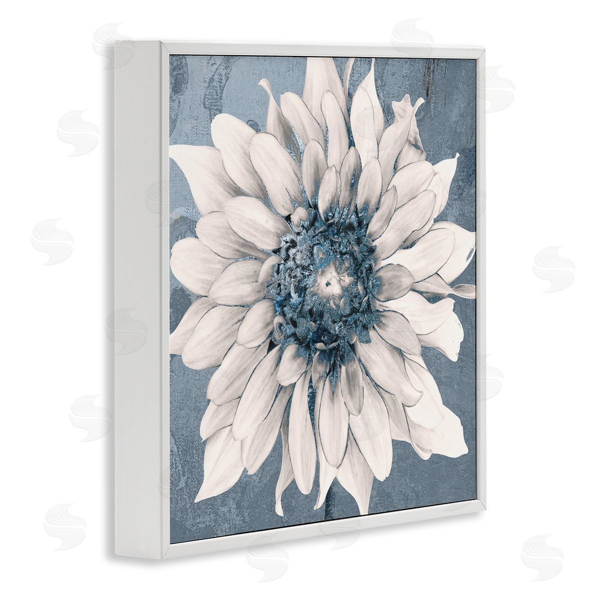 Sophie 6 Gilded Blue Blossom Canvas Wall Art Print