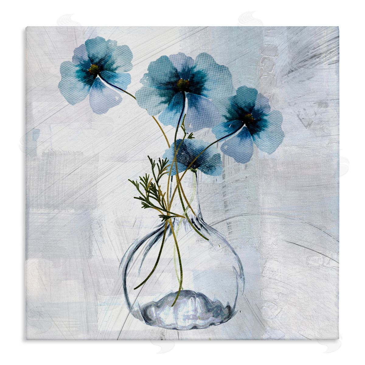 Sophie 6 Tale Of Blue Poppies Canvas Wall Art Print