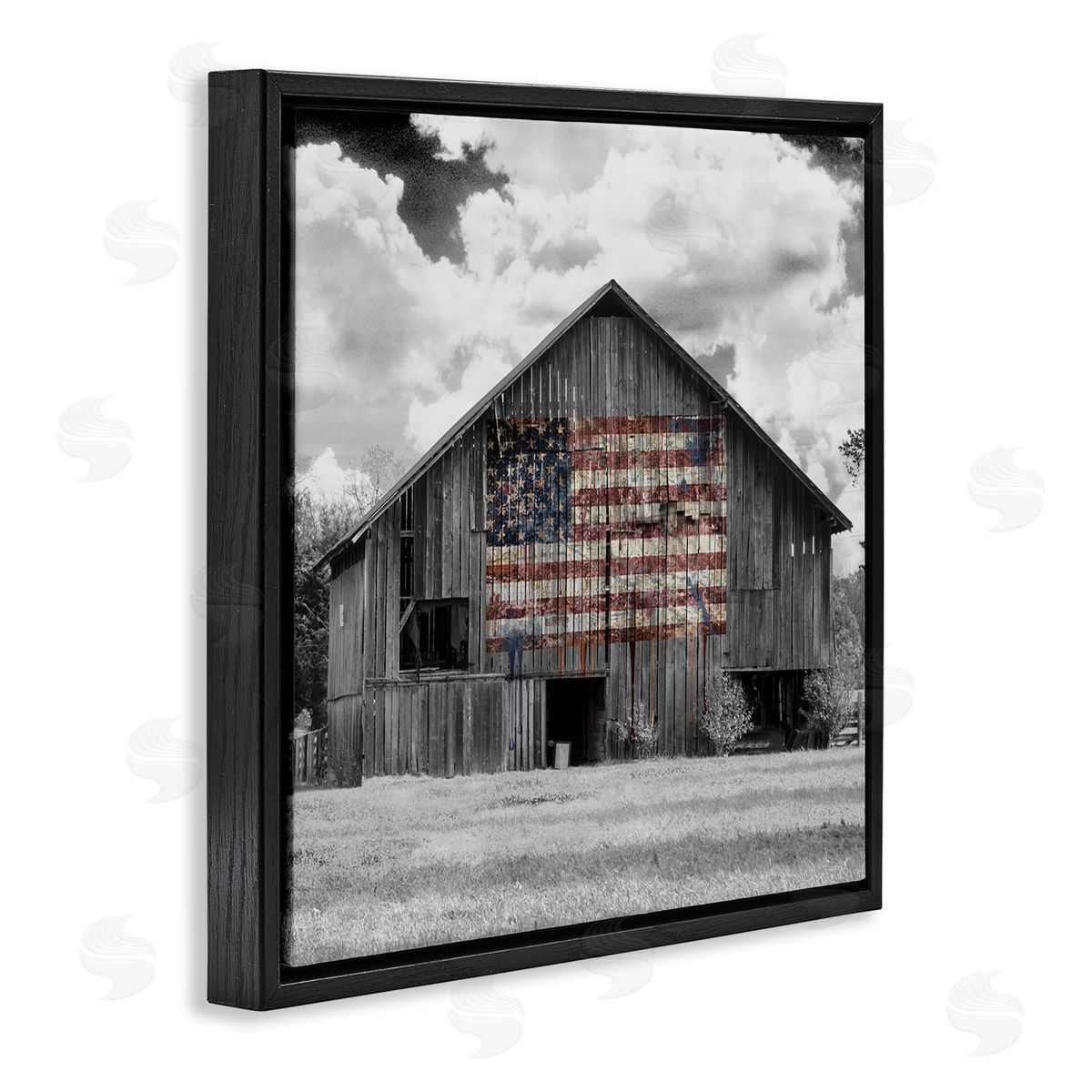 Sophie 6 Patriotic Rustic Barn Canvas Wall Art Print