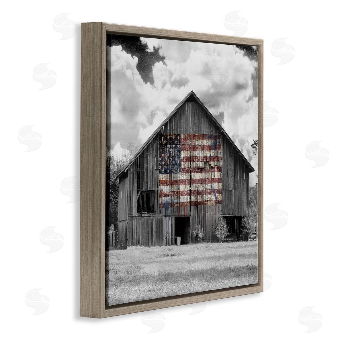 Sophie 6 Patriotic Rustic Barn Canvas Wall Art Print