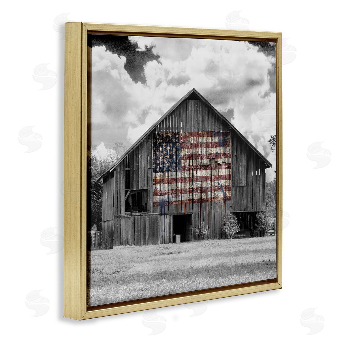 Sophie 6 Patriotic Rustic Barn Canvas Wall Art Print