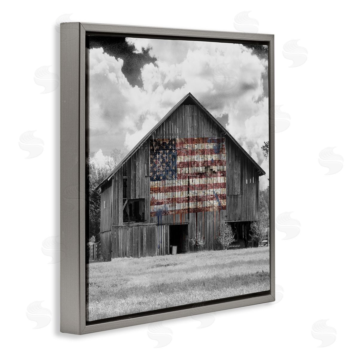 Sophie 6 Patriotic Rustic Barn Canvas Wall Art Print