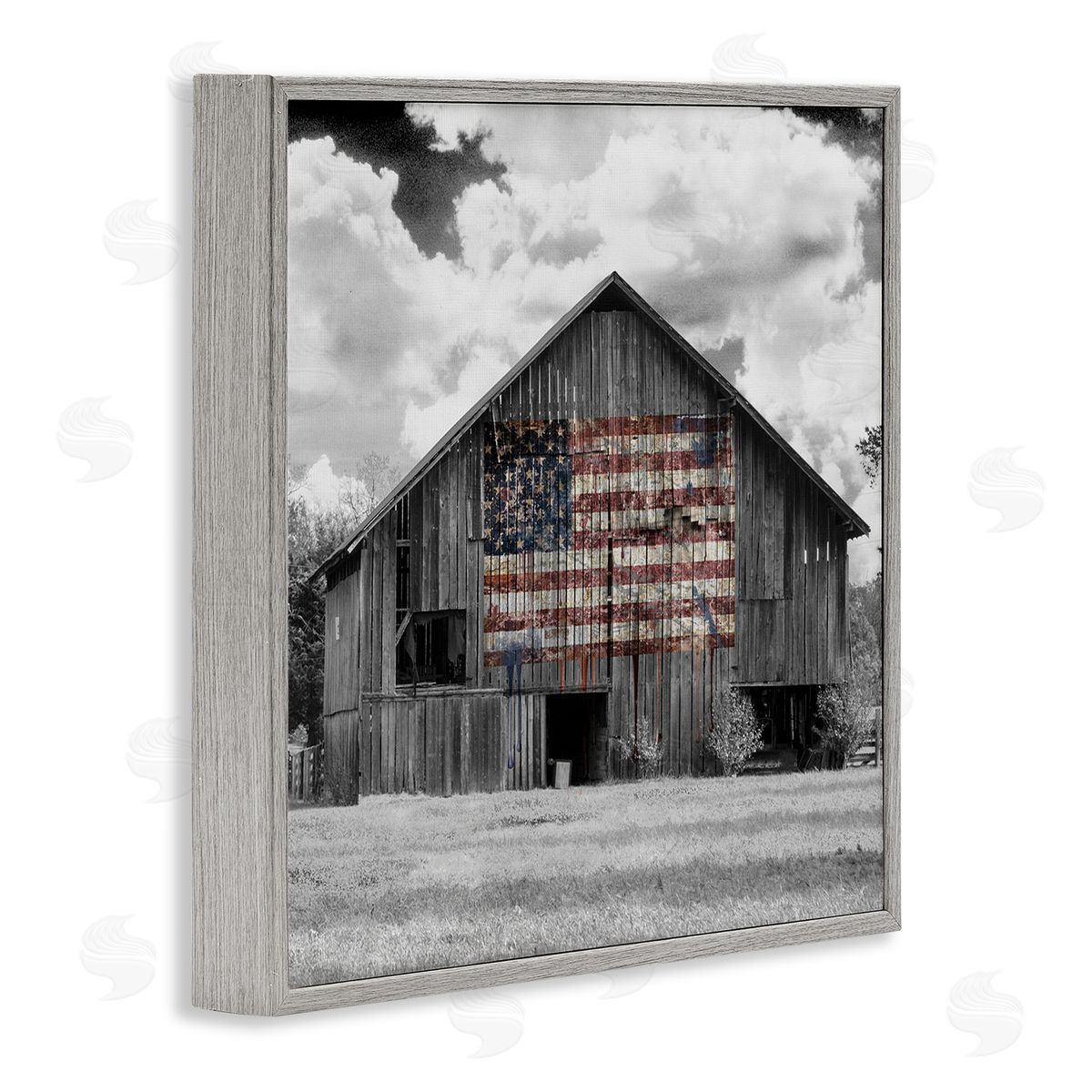 Sophie 6 Patriotic Rustic Barn Canvas Wall Art Print
