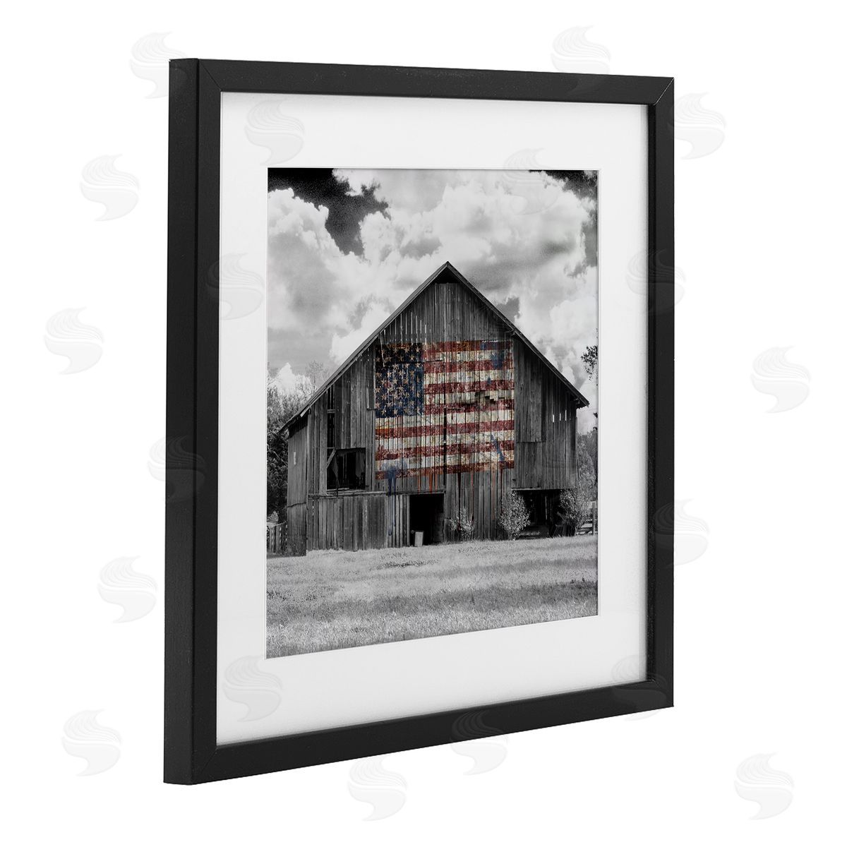 Sophie 6 Patriotic Rustic Barn Canvas Wall Art Print
