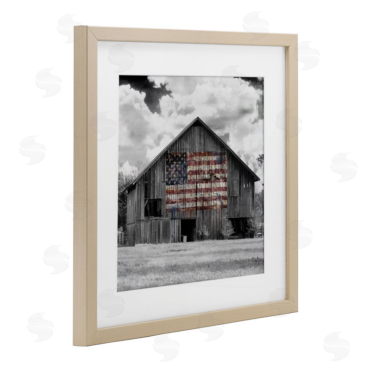 Sophie 6 Patriotic Rustic Barn Canvas Wall Art Print