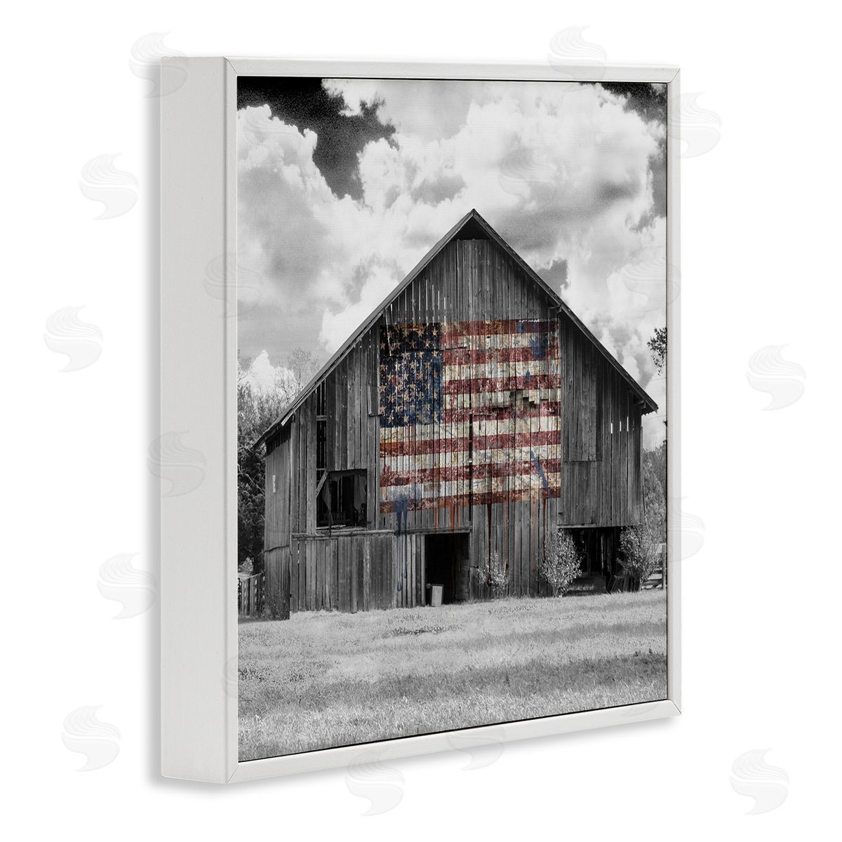 Sophie 6 Patriotic Rustic Barn Canvas Wall Art Print