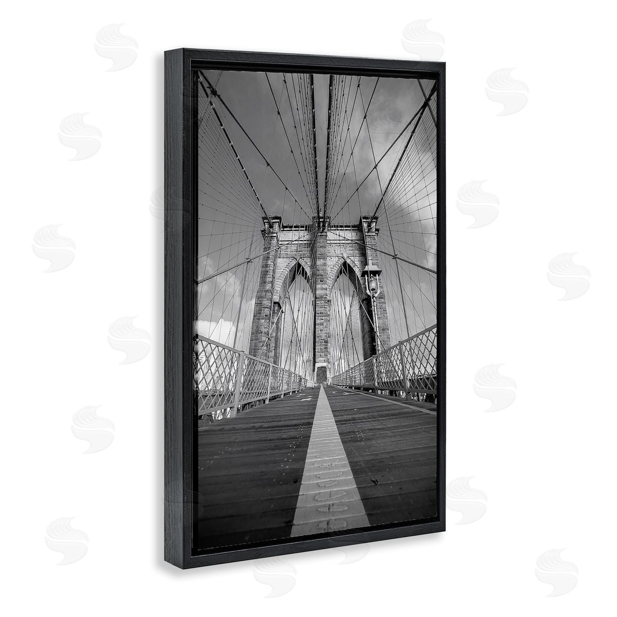 Sophie 6 Intertwining Industrial Bridge Canvas Wall Art Print