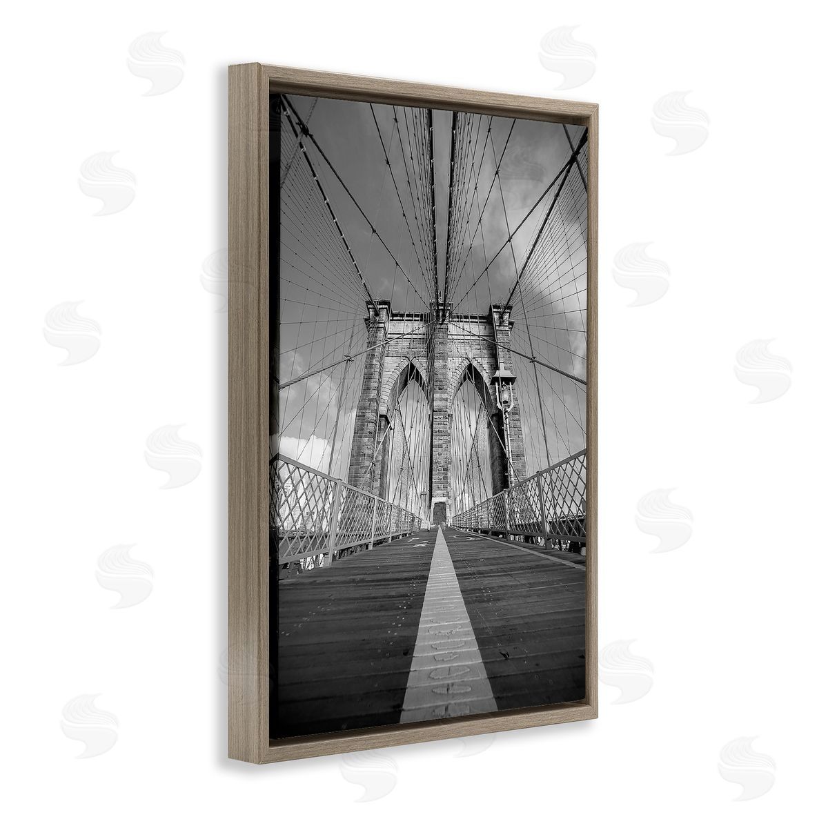 Sophie 6 Intertwining Industrial Bridge Canvas Wall Art Print