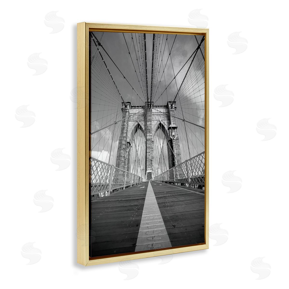 Sophie 6 Intertwining Industrial Bridge Canvas Wall Art Print