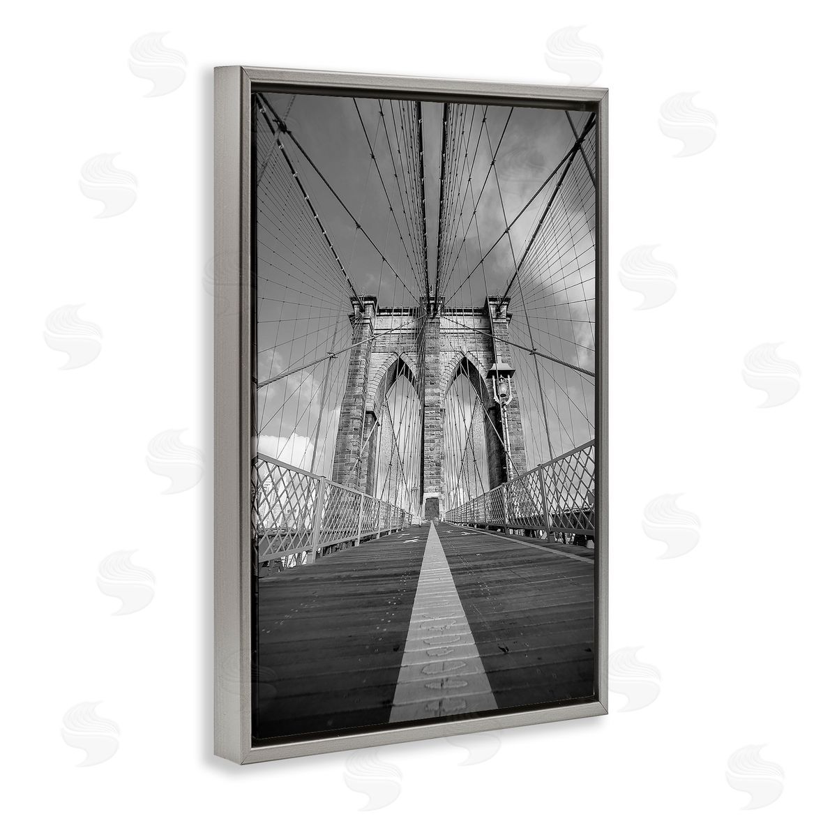 Sophie 6 Intertwining Industrial Bridge Canvas Wall Art Print