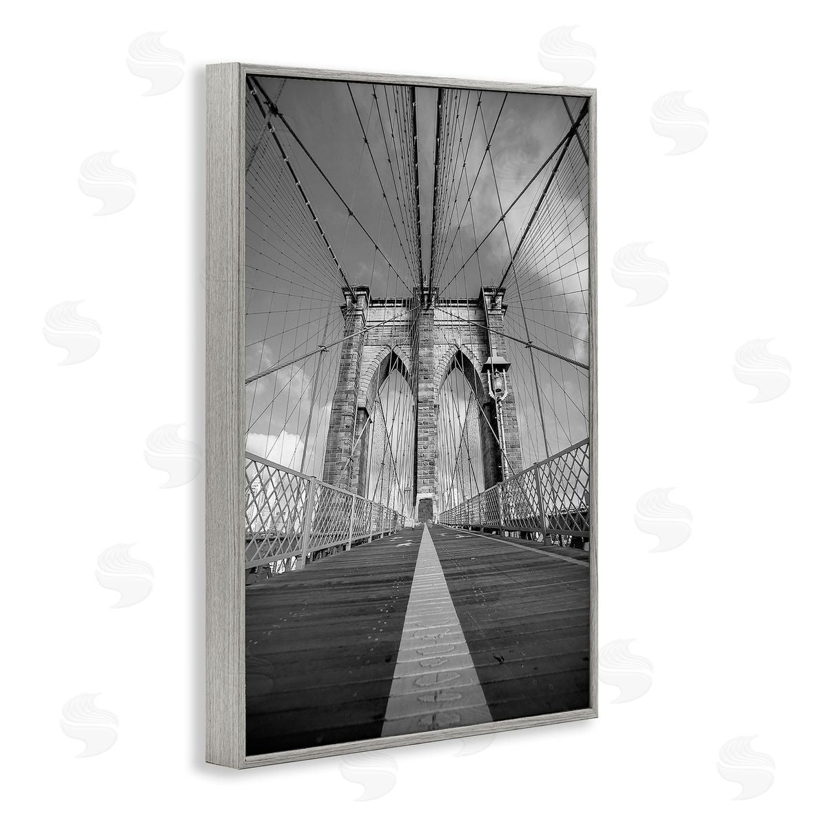 Sophie 6 Intertwining Industrial Bridge Canvas Wall Art Print
