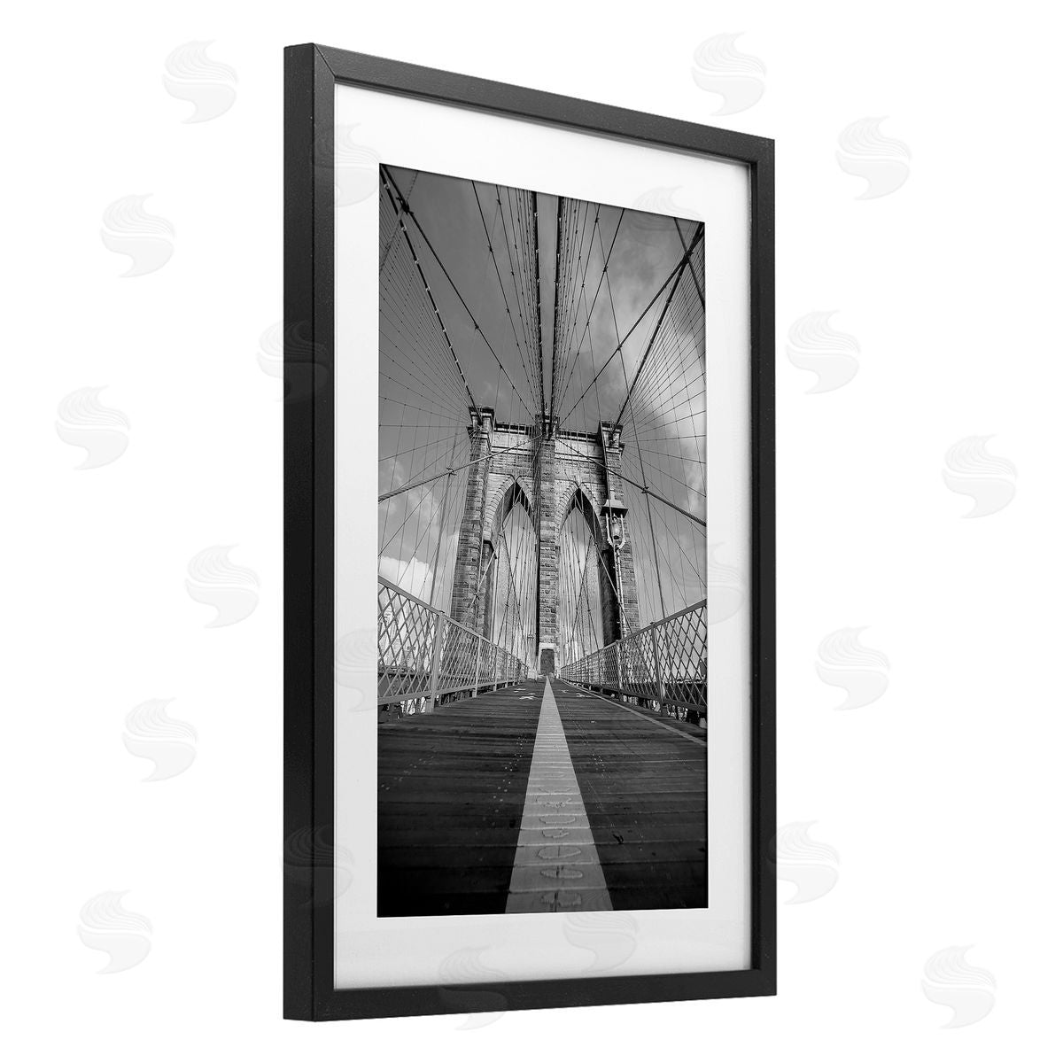 Sophie 6 Intertwining Industrial Bridge Canvas Wall Art Print